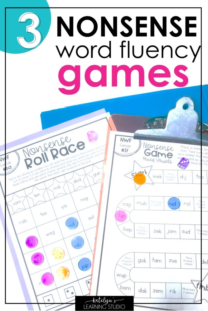Engaging nonsense word fluency games for first grade literacy centers