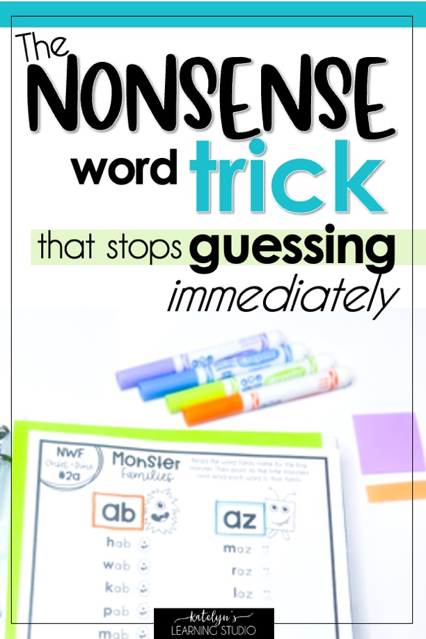 Surprised elementary student with glasses and stack of books illustrating why students guess at words when reading