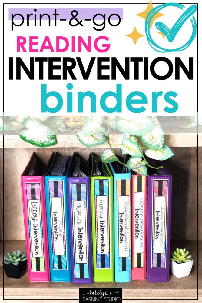 Print-and-go reading intervention binders for all types of struggling readers - systematic phonics fluency and decoding activities